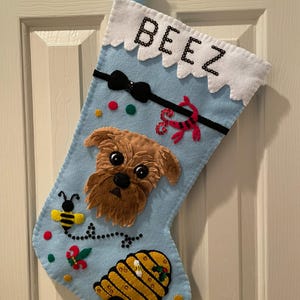 Custom Personalized Pet Christmas Stocking - Made From Your Pet&#39;s Photo!