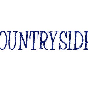 Platteland borduurwerk lettertype alfabet PES bestand instant download ontwerp