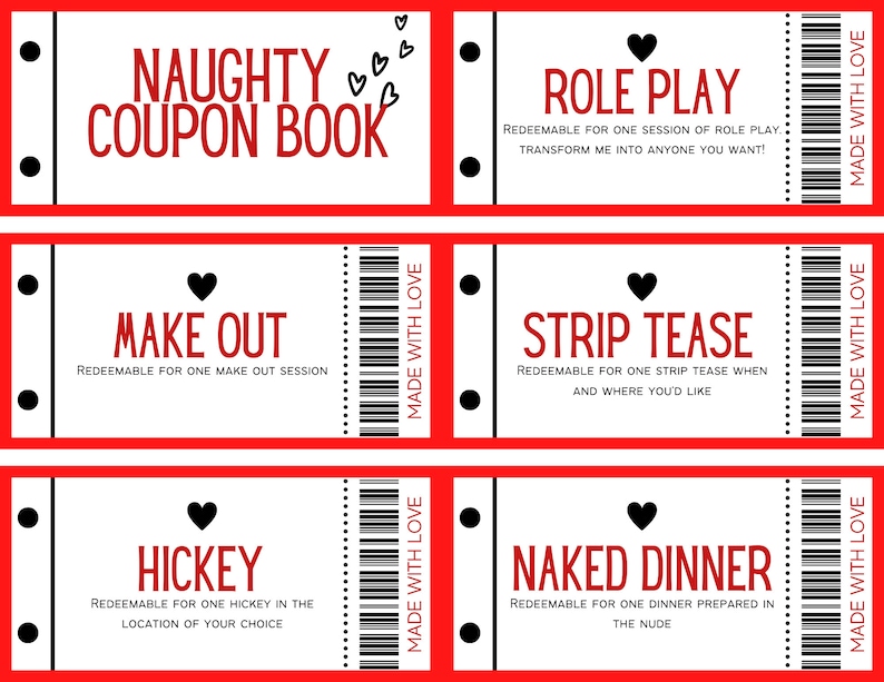 Printable &amp; Editable Naughty Coupon Book for Him Coupon Book - Etsy