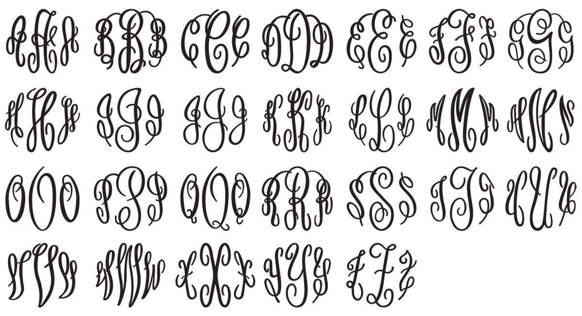 Script Embroidery Font Design Multiple Sizes Circle Machine Embroidery ...