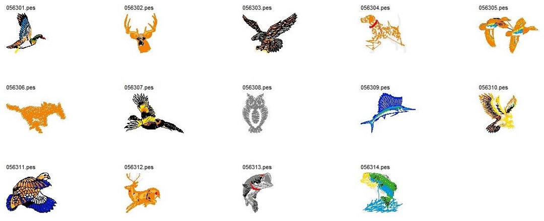 Wild Life Pes Embroidery Designs, Perfect for Any Occasion - Etsy