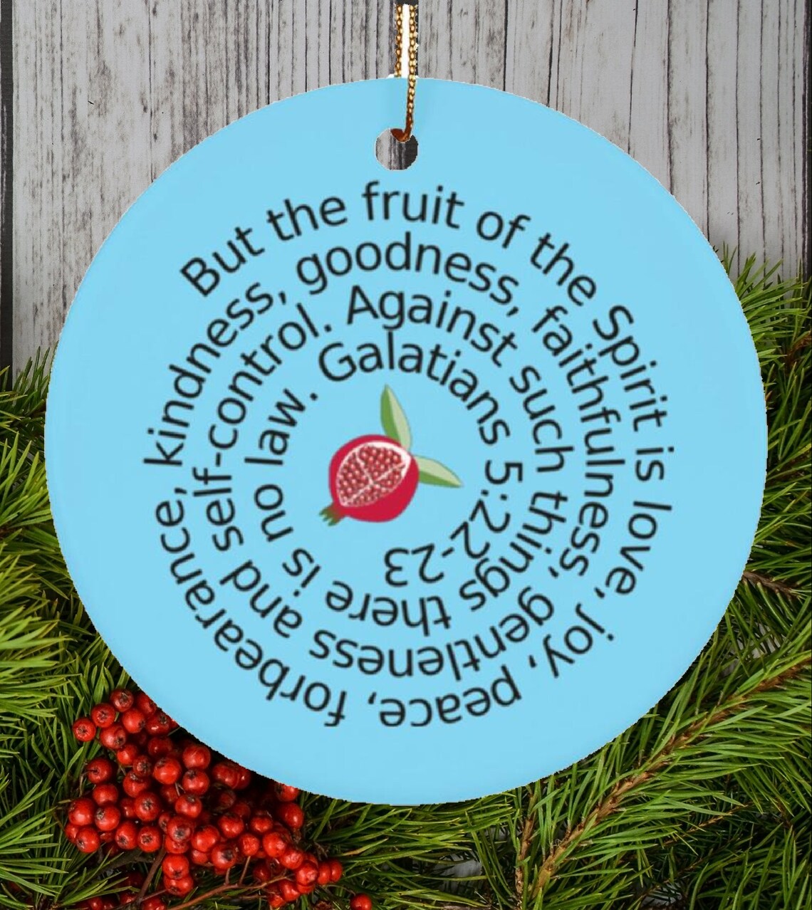 Christian Christmas Tree Ornament Bible Verse Galatians Etsy