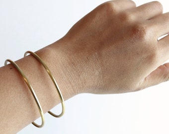 Bangle Cuff Bracelet - Minimal Elegant design - Brass