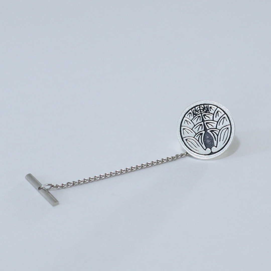 Silver Tietack / Lapel Pin Japanese Kamoncuddling Japanese Etsy