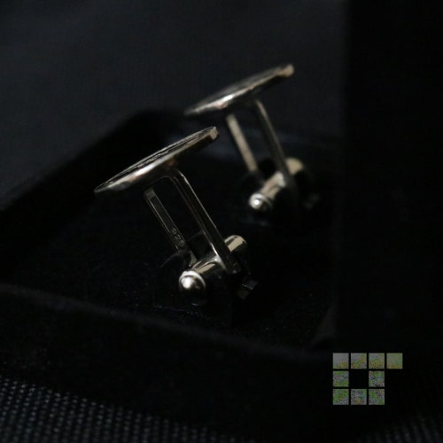 Hanabishi in Hexagon - Silver shops Cufflinks -Japanese Kamon