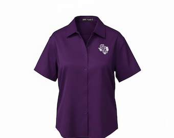 Women's SFA Logo Embroidered Button-Down Blouse