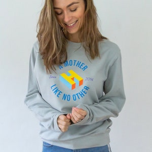 Sudadera gris con estampado Mother Like No Other para mujer