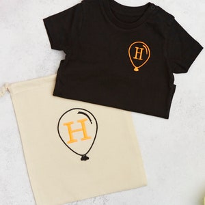 Kids Letter T shirt, Kids inital T shirt, Personalised Baby Clothing, Child Alphabet Tee, Monogram childs t shirt, baby gift, embroidered
