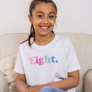 Kinder Ombre Birthday Age T-Shirt