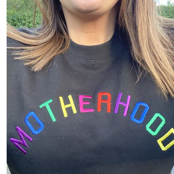 embroidered slogan sweatshirt