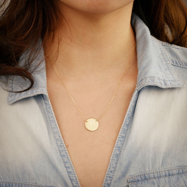 Shop Gold Disc Necklace Online Etsy