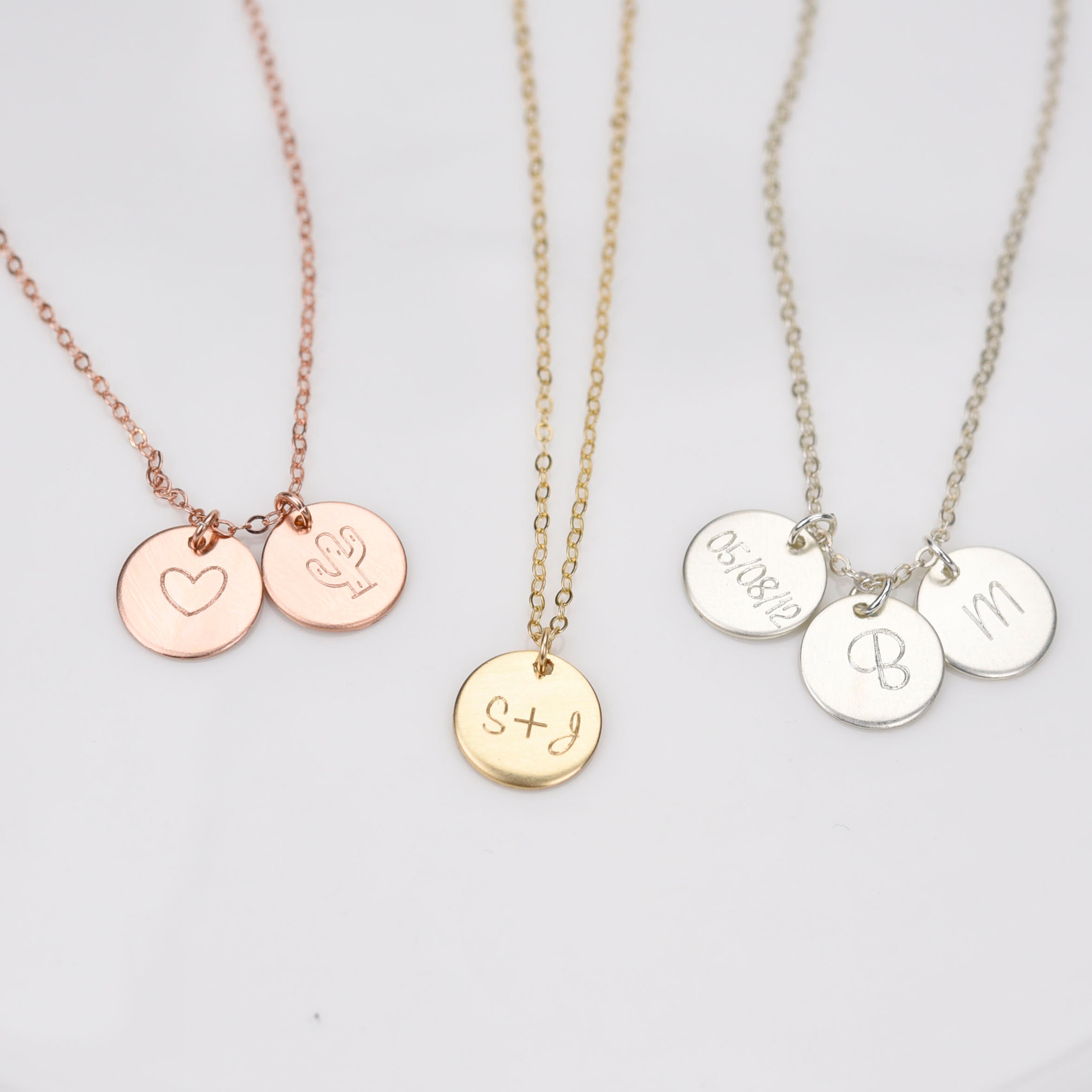 Family initials necklace Outlet