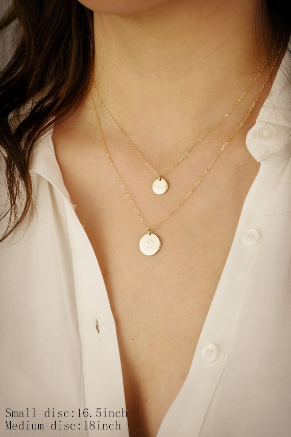 layered disc necklace