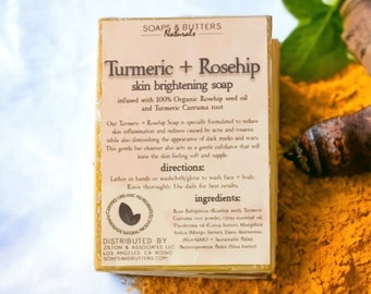 Turmeric and Rosehip Handmade Soap, Sensitive Skin Soap, Face and Body Soap, Natural Ingredient Soap, Gente Soap