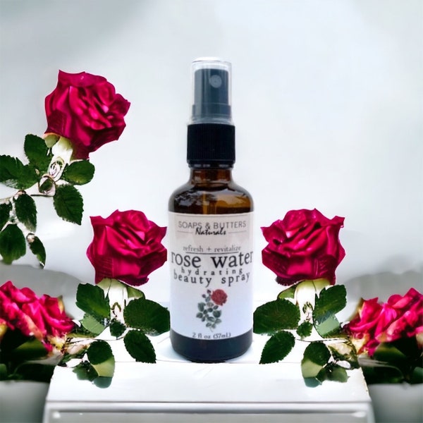 Rose Water Spray; 6.0 pH Beauty Water; Facial Toner; Cooling Mist; Face Moisturizer; After Shave; Face Wash; Face, Hair & Body Misting Spray