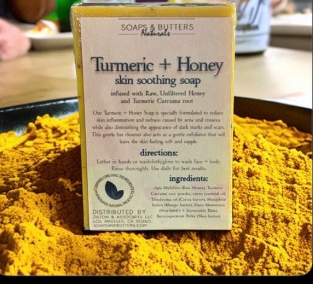 Turmeric and Honey Handmade Soap, Sensitive Skin Soap, Face and Body Soap, Natural Ingredient