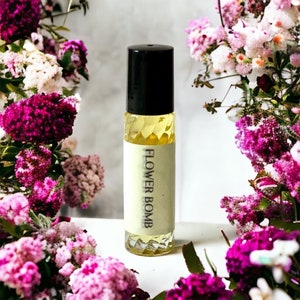 Flower Bomb Type Women Designer Perfume Oil; 10 ml Roller Glass Bottle, Uncut Unisex Fragrance Body Oil Premium Grade A Alcohol Free
