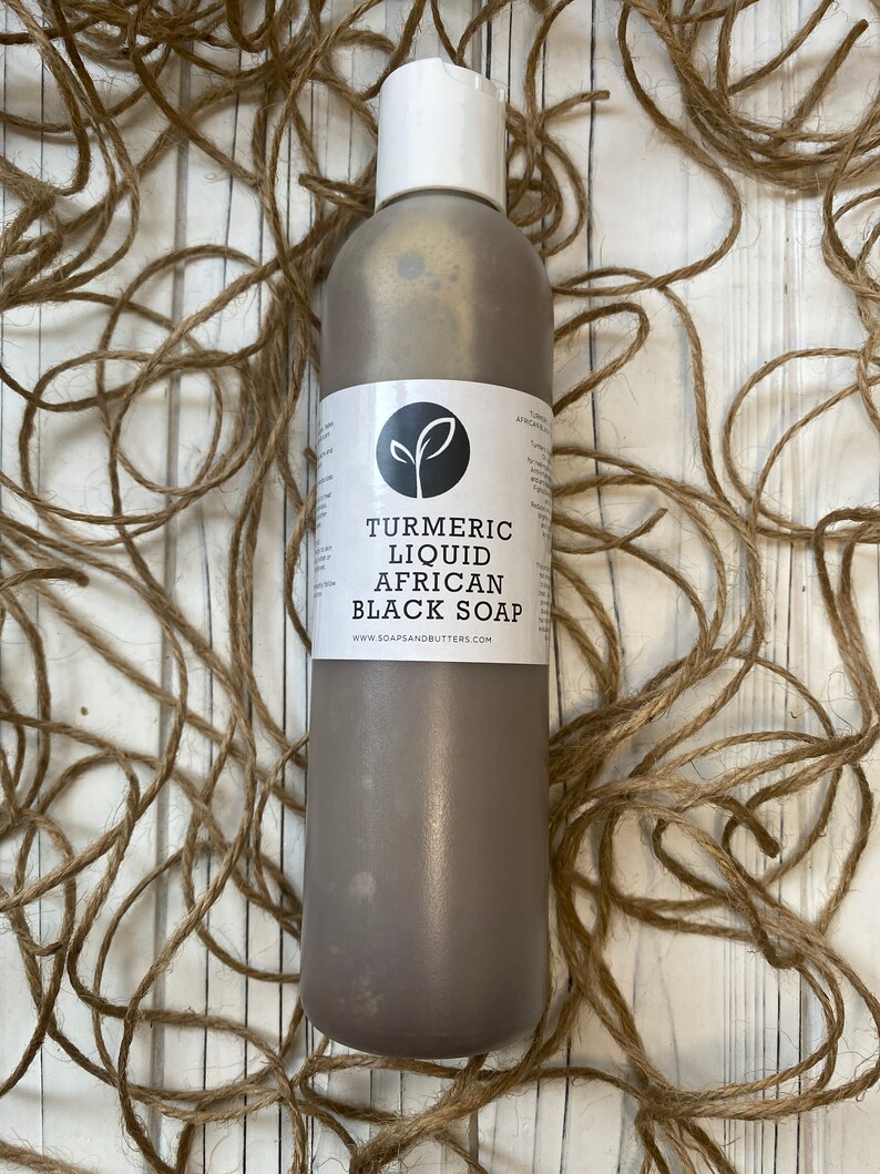 Turmeric Liquid African Black Soap 100 Natural Black Soap Etsy