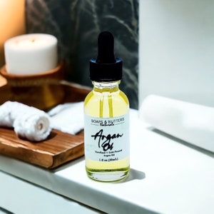 Argan Oil Cold Pressed Virgin Unrefined Moroccan Argan Oil, Anti-Aging, Eczema Relief Oil, For Hair, Skin and Nails
