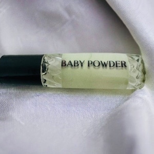 Baby Powder Type Natural Fragrance Oil, 10 ml Roller Glass Bottle, Uncut Unisex Fragrance Body Oil Premium Quality Grade A Alcohol Free