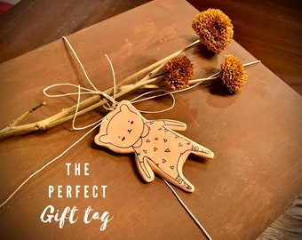 aesthetic bear gift tag