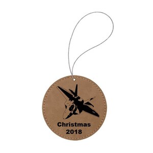 Engraved Christmas Ornament with your choice of Military Aircraft Design | Military Ornament