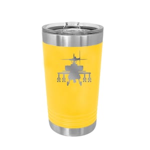 Stainless Steel Pint Glass with your choice of Helicopter Design | Helicopter Pint | Pilot Pint | Pilot Gift