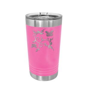 Stainless Steel Pint Glass with your choice of Butterfly Design | Butterfly Pint | Butterfly Gift