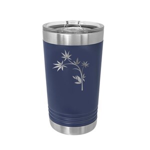 Stainless Steel Pint Glass - Flower Designs | Flower Pint Glass | Flower Beer Glass