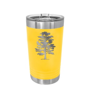Stainless Steel Pint Glass with your choice of Tree Design