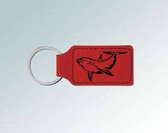 Leatherette Marine Life Keychain with your with your choice of Marine Life Design | 100+ Marine Life Designs