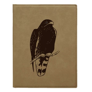 Portafolio de cuero sintético con diseño de pájaro de su elección / Portafolio de pájaros / Portafolio personalizado / Portafolio personalizado
