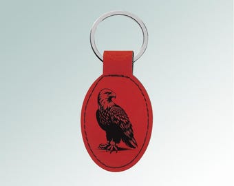 Leatherette Bird Keychain with your with your choice of Bird Design | 100+ Lighthouse Designs