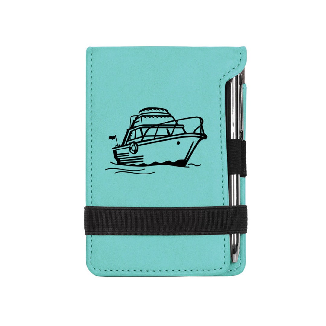 Leatherette Mini Notepad & Pen With Your Choice of Boat Design Etsy