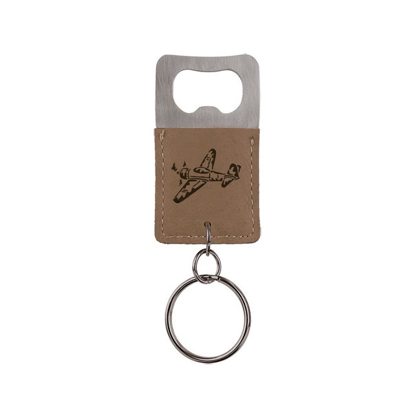 Engraved Key Chain Bottle Opener with your choice of Airplane Design | Aviation Gift | Personalized | Pilot Gift
