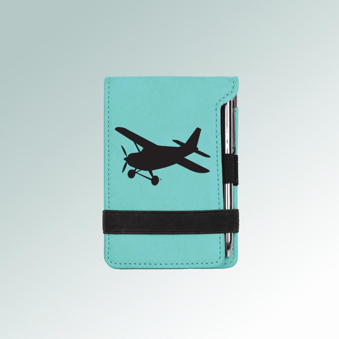 Leatherette Mini Airplane Notepad & Pen With Your Choice of Airplane ...