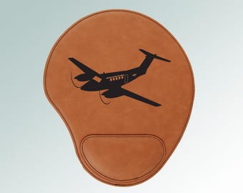 Personalized Leatherette Pilot Mouse Pad with your choice of Military Aircraft Design | 55+ Military Aircraft Designs
