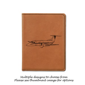 Leatherette Passport Cover with your choice of Plane Design | Aviation Passport Cover | Plane Passport Cover | Pilot Passport Cover