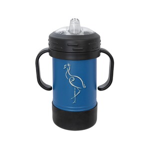 Engraved Stainless Steel Sippy Cup with choice of Bird Design | Bird Sippy Cup | Wren Sippy Cup | Sparrow Sippy Cup | Bird Lover&#39;s Gift