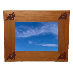Personalized Engraved Wood Picture Frame with your choice of Motorcycle Design | Motorcycle Frame | Motorcycle Award | Motorcycle Gift