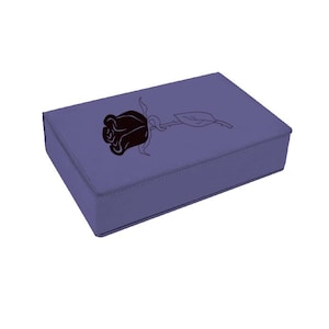 Flower Leatherette Flask Gift Set with your choice of Flower Designs | Flower Flask Set