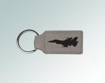 Leatherette Military Aircraft Keychain with your with your choice of  Military Aircraft Design | 55+ Military Aircraft Designs