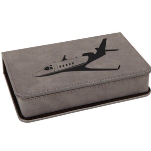 Leatherette Wine Tools Gift Set with your Choice of Airplane Design | Airplane Wine Tools Aviation Gift | Wine Tools Gift Set