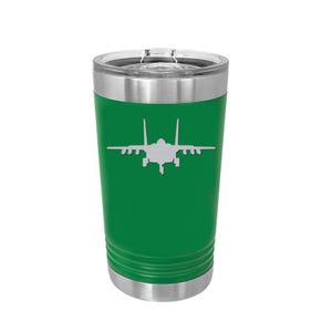 Stainless Steel Pint Glass with your choice of Military Aircraft Design | Pilot Gift | Pilot Award| Aircraft Pint | Aviation Gift