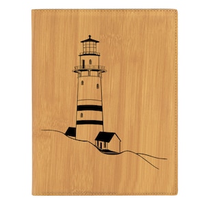 Leatherette Portfolio with your choice of Nautical Design | Nautical Portfolio  Engraved Portfolio | Personalized Portfolio