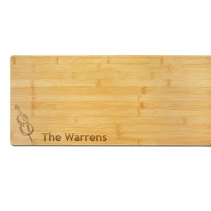 Bamboo Charcuterie Board with your choice of Music Design | Music Charcuterie Board | Music Gift | Music Award | Musician Gift