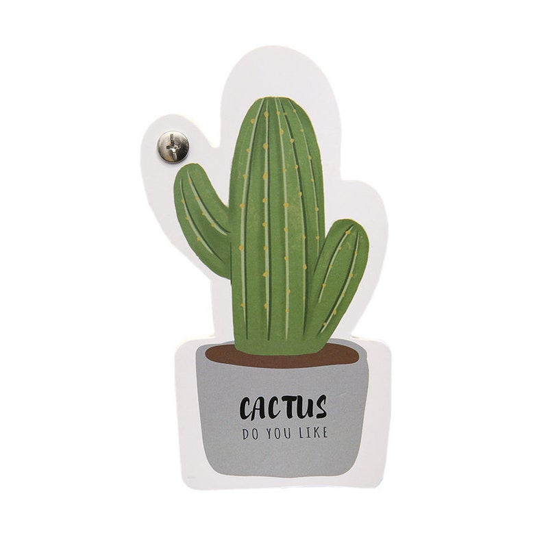Set of 8-Small Cactus Memo Pad Randomly Picked