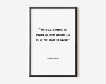 Albert Einstein-citatposter: Oändligt universum (digital nedladdning)