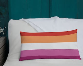 Lesbian Pride Flag Throw Pillow: LGBTQ+ Home Decor