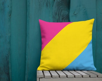 Cojín con la bandera del orgullo pansexual: decoración LGBTQ+ para el hogar